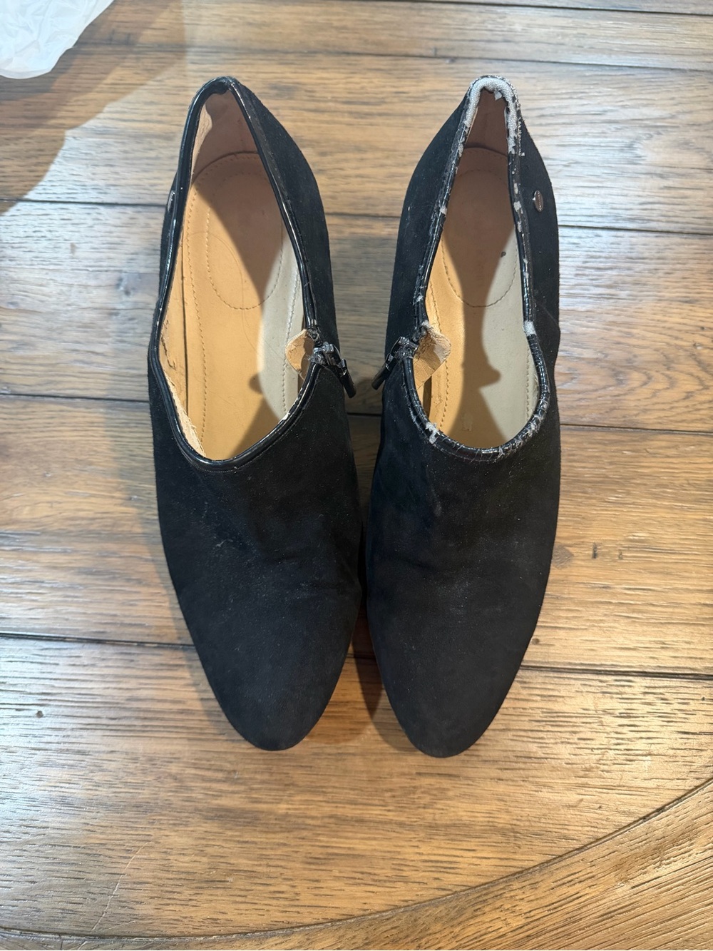 Calvin Klein Black Suede Slip-On Heeled Shoes